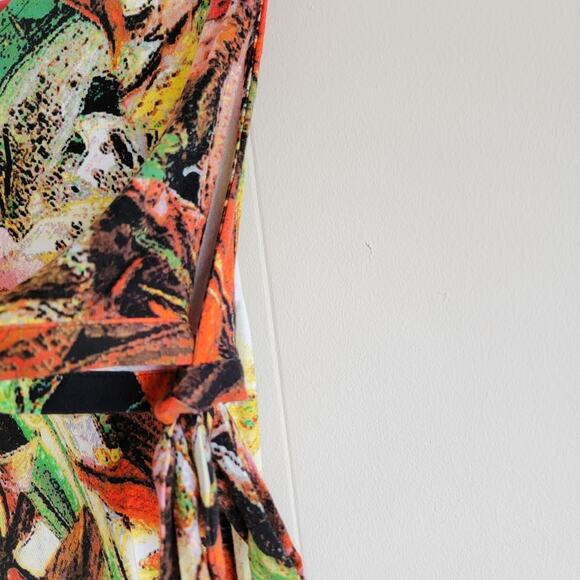 Carmen Marc Valvo Multicolor Floral Sheath Dress - Picture 2 of 4